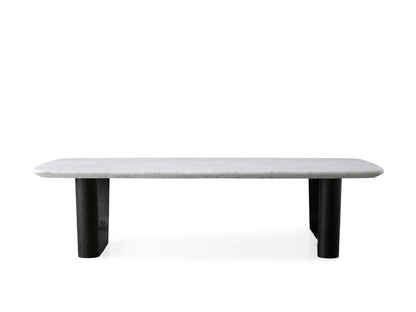 Saint Germain 72" Coffee Table with Rennes Base and Carrara Top