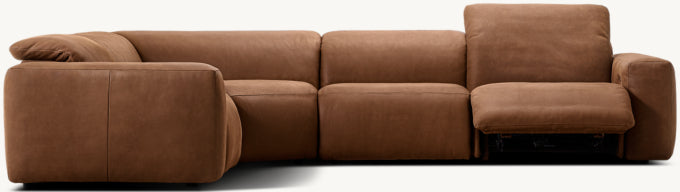 Blake Recliner Modular Leather 4-Piece L-Sectional