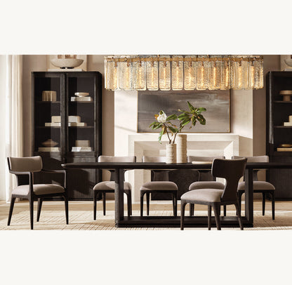 Calamette Glass Rectangular Chandelier 60"