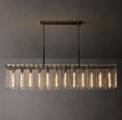 Calamette Glass Rectangular Chandelier 72"
