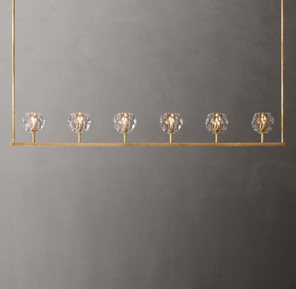 Boule De Cristal Clear Glass Linear Chandelier 60"