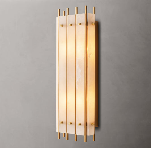 San Marco Alabaster Grand Rectangular Sconce