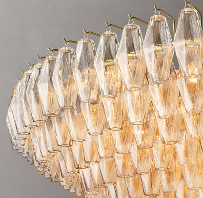 Chiara Clear Glass Tiered Round Chandelier 62"