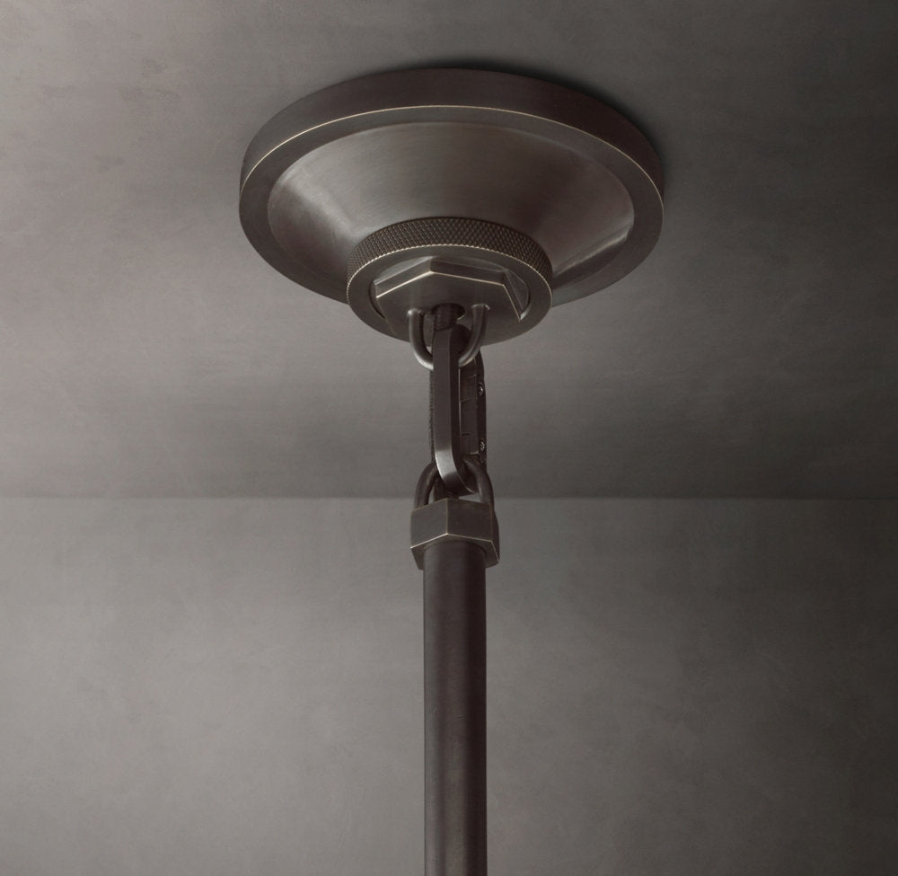 Machinist Glass Globe Pendant