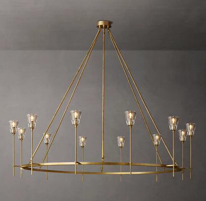 Torche De Verre Round Chandelier 70"