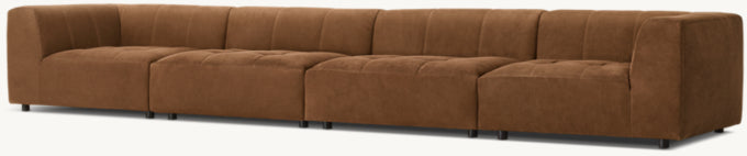 Burano Modular Leather Corner Chair 3-Piece Sofa