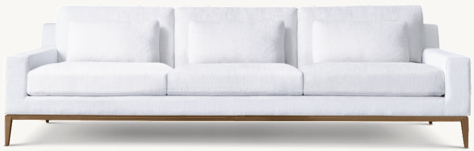 Italia Track Arm 3-Cushion Sofa - Metal Base