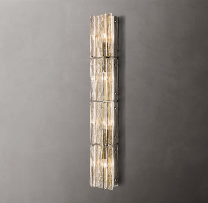 Lattice Clear Glass Grand Sconce