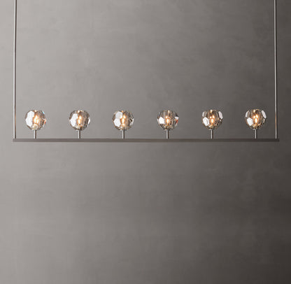 Boule De Cristal Smoke Glass Linear Chandelier 60"