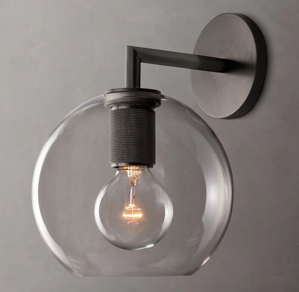Utilitaire Globe Shade Sconce