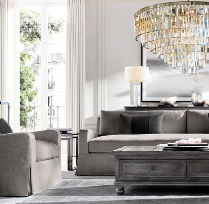 1920s Odeon Round Chandelier 44"