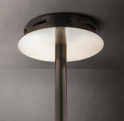 Glass Globe Mobile Six-Arm Chandelier 55"