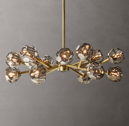 Boule De Cristal Smoke Glass Round Chandelier 36"