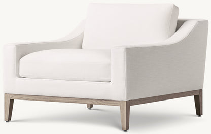 Italia Slope Arm Chair - Oak Base