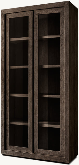 Drifted Reclaimed Oak Glass Cabinet