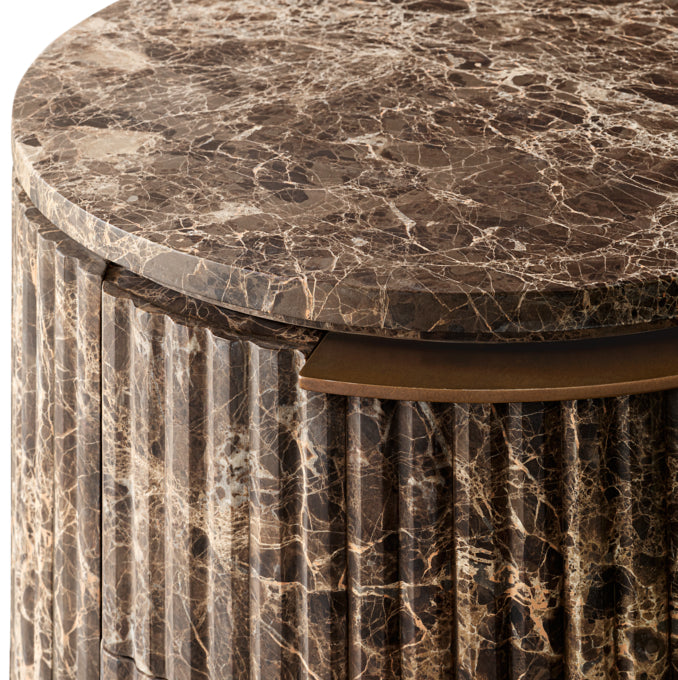 Byron Reeded Stone Closed Nightstand