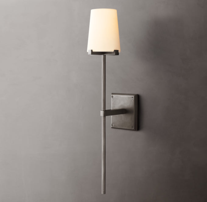 Pauillac Fabric Shade Torch Sconce