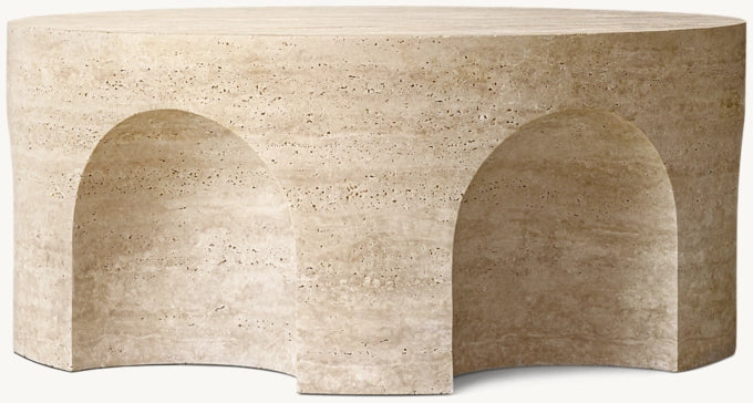 Volta Carved Round Coffee Table