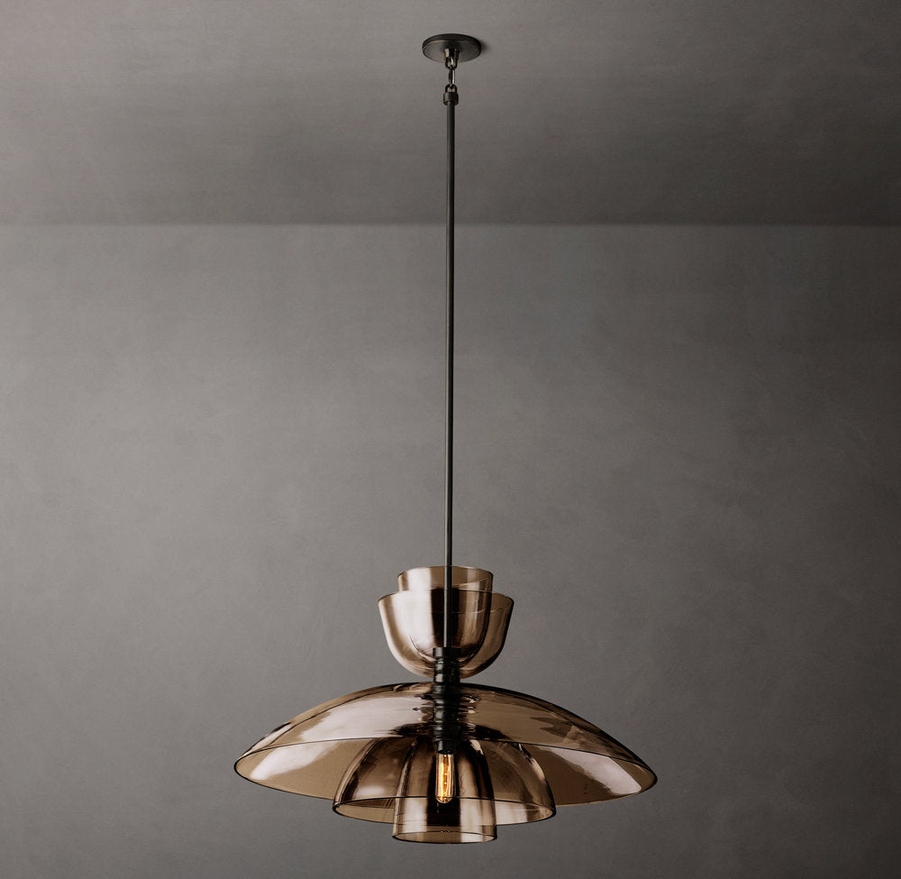 Blom Amber Glass Cloche Grand Pendant