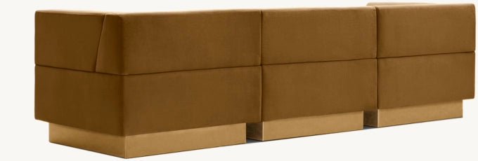 Harvey Probber Cubo Raked Modular 3-Piece Sofa