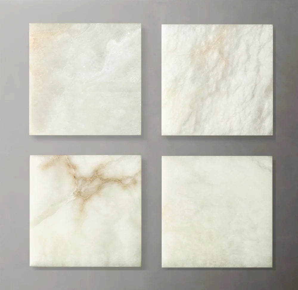 Hand-Carved Alabaster Sconce