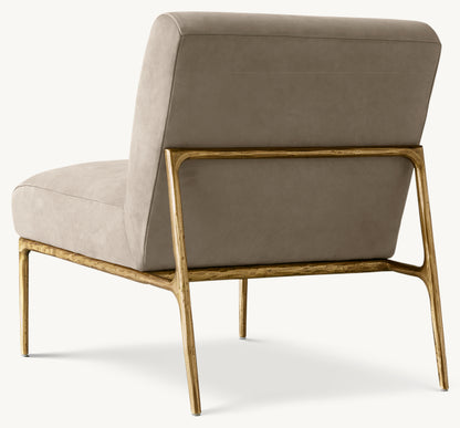 Thaddeus Leather Armless Chair