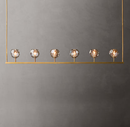 Boule De Cristal Smoke Glass Linear Chandelier 60"