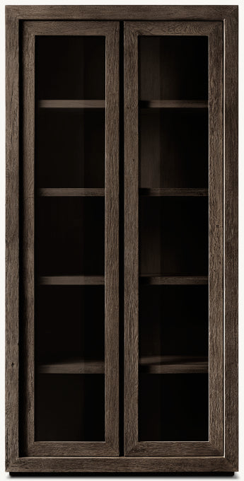 Drifted Reclaimed Oak Glass Cabinet