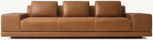 Cortona Leather Wide-Arm Sofa