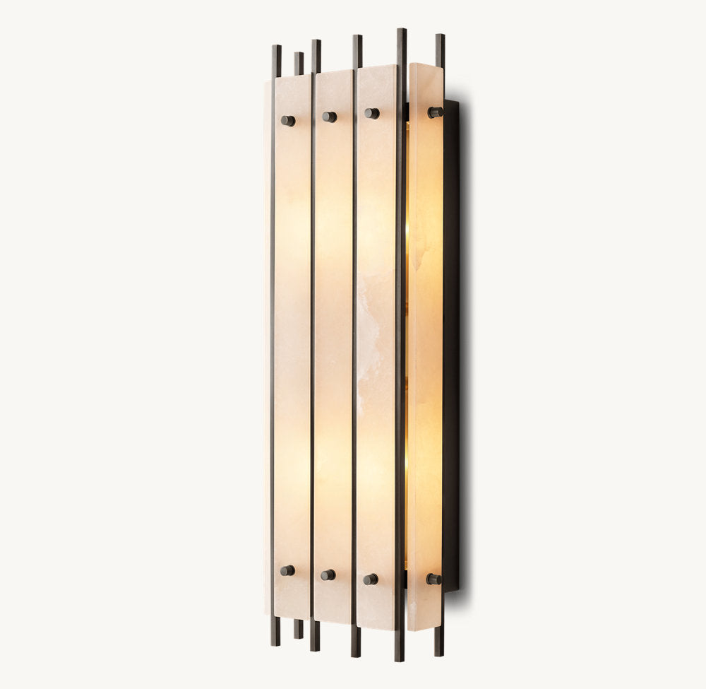 San Marco Alabaster Grand Rectangular Sconce