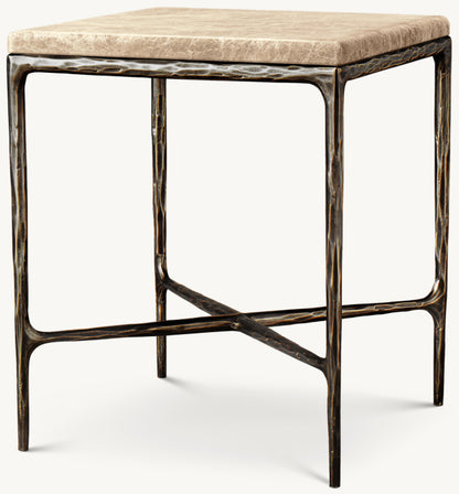 Thaddeus Marble Square Bedside Table