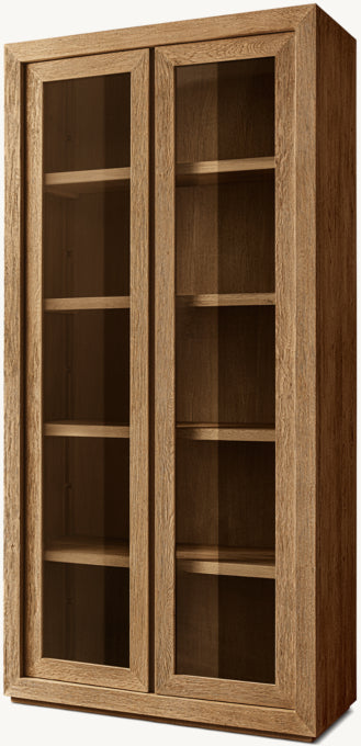 Drifted Reclaimed Oak Glass Cabinet