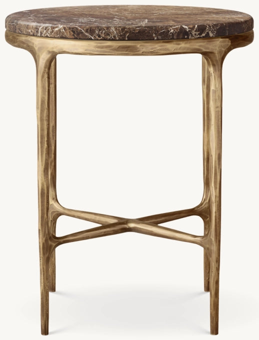 Thaddeus Marble Round Bedside Table