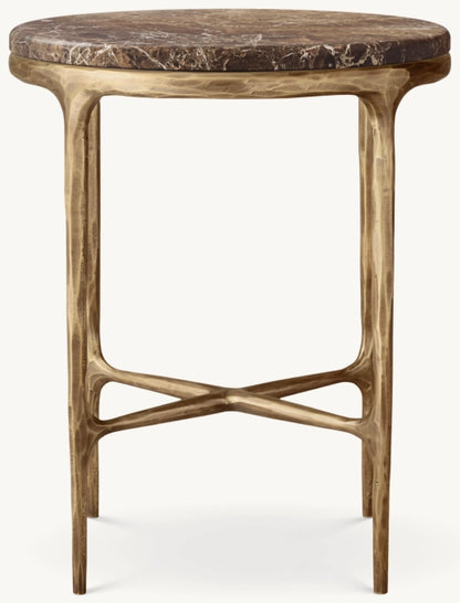 Thaddeus Marble Round Bedside Table