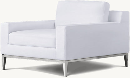 Italia Track Arm Chair - Metal Base