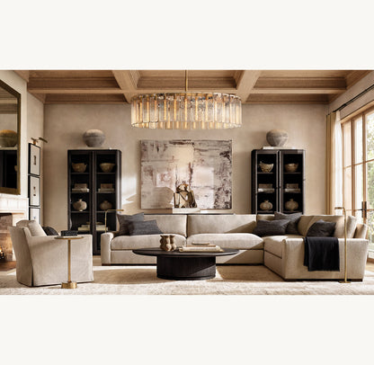 Calamette Glass Round Chandelier 60"