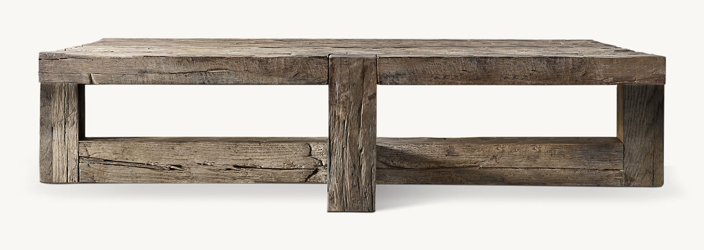 Reclaimed Rustic Oak Square Coffee Table