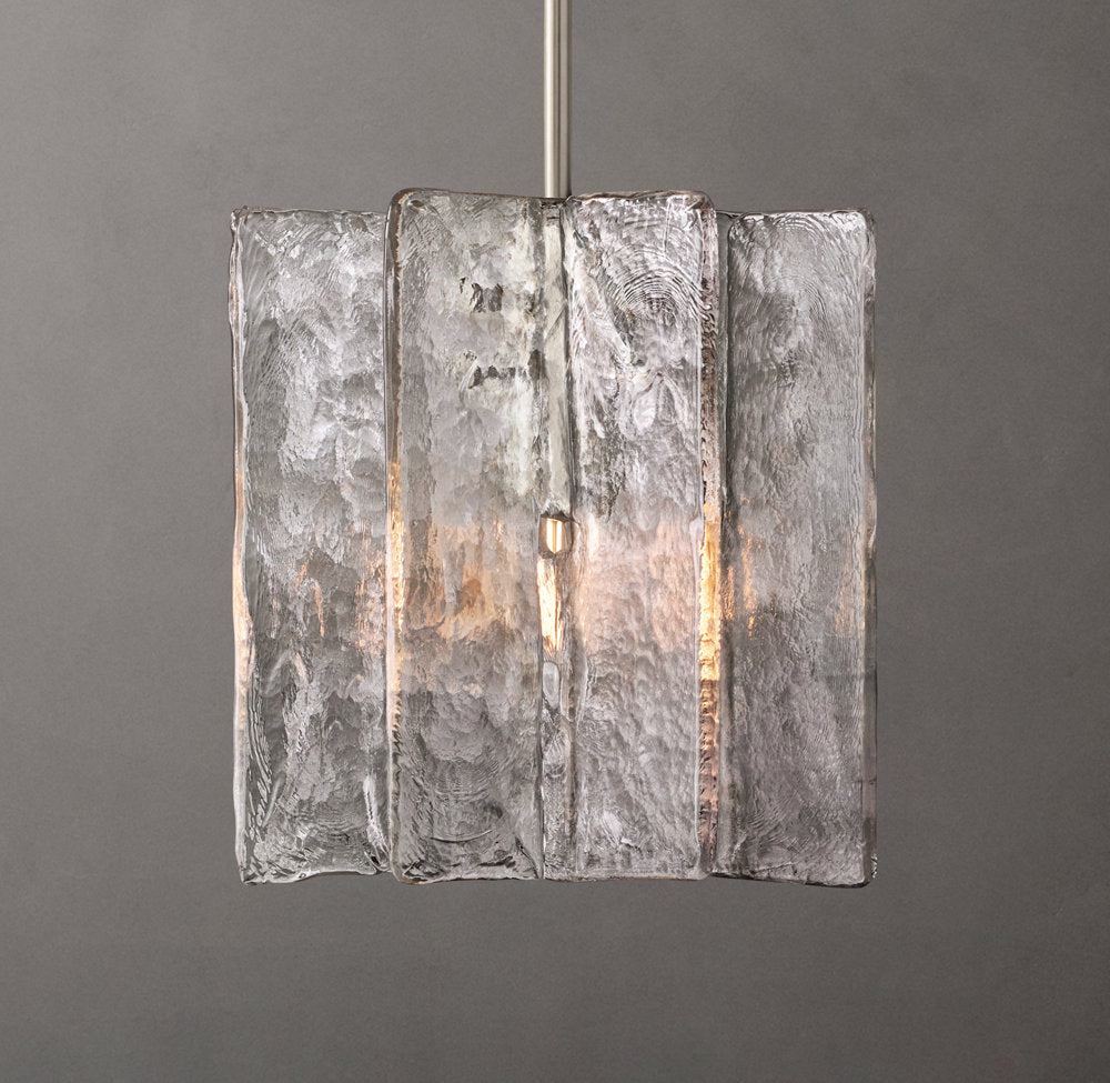 Lattice Clear Glass Pendant