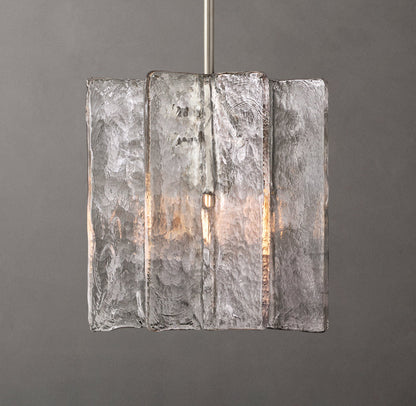 Lattice Clear Glass Pendant