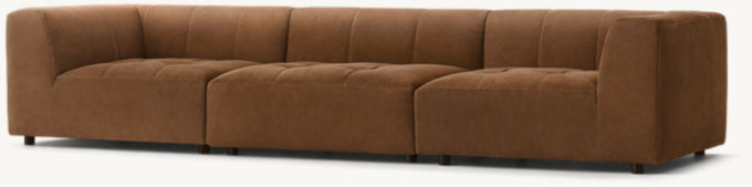 Burano Modular Leather Corner Chair 3-Piece Sofa