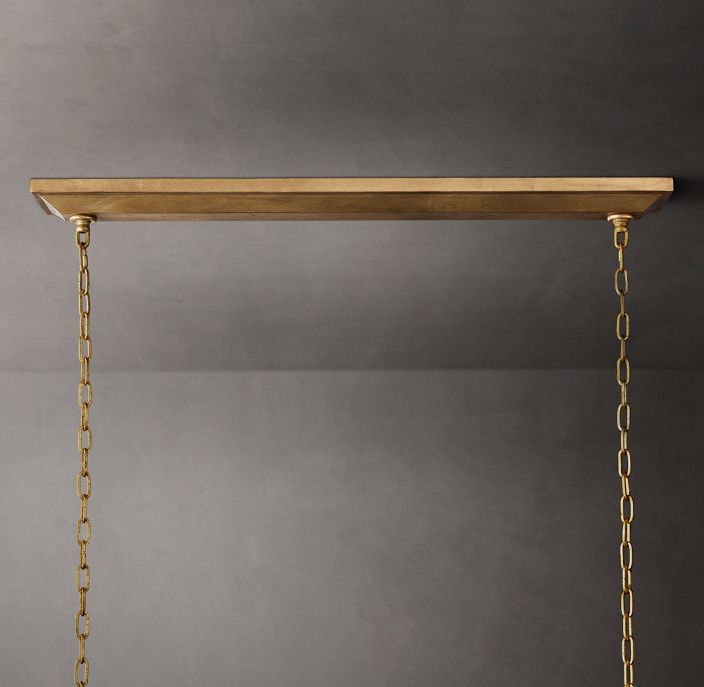 19th C. English Openwork Rectangular Chandelier 72"