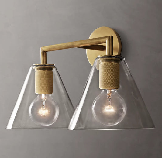 Utilitaire Funnel Shade Double Sconce