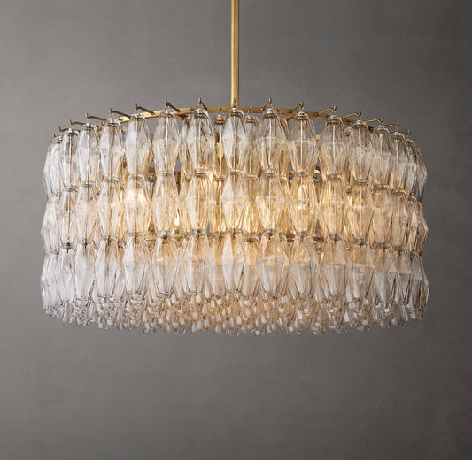 Chiara Clear Glass Round Chandelier 37"