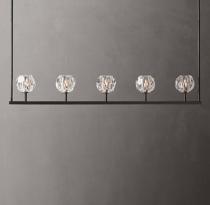 Boule De Cristal Clear Glass Linear Chandelier 48"