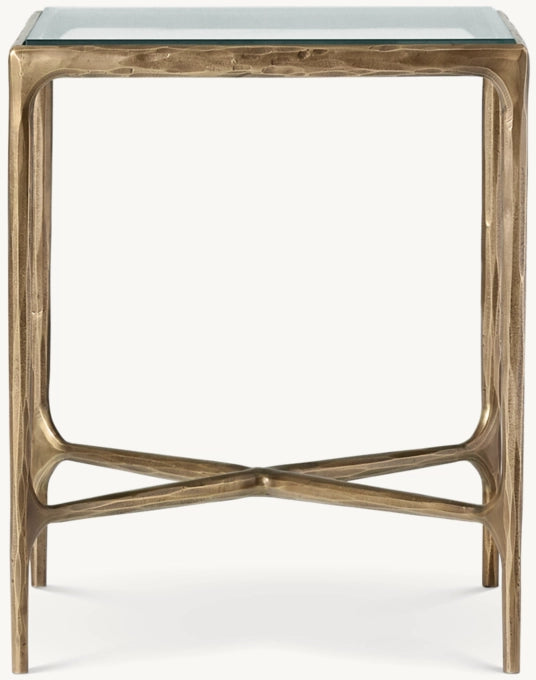 Thaddeus Glass Square Bedside Table