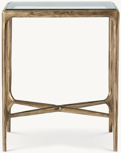Thaddeus Glass Square Bedside Table