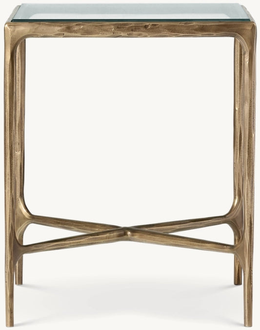 Thaddeus Glass Square Bedside Table