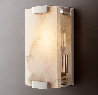 Hand-Carved Alabaster Sconce
