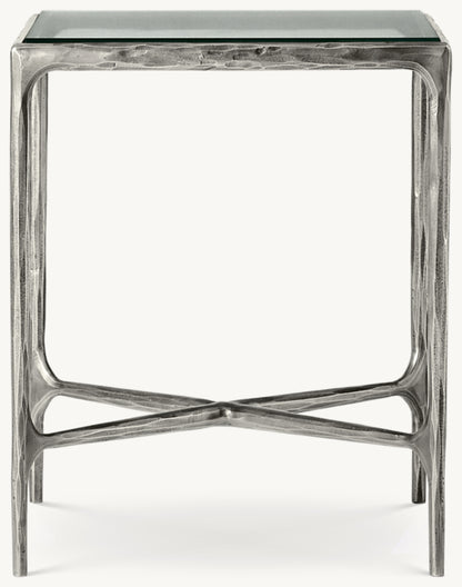 Thaddeus Glass Square Bedside Table