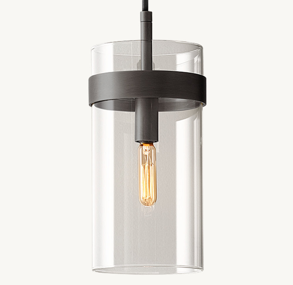 Ravelle Clear Glass Pendant 5"